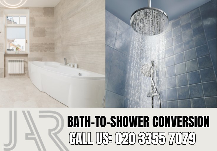 Bath to Shower Conversion by Chessington Bathroom Fitters